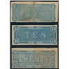 Image 2 : CSA 1864 Lot of Five Notes $5 - $10 - $20 - $50 - $100 T-65 to T-69 VG - VF