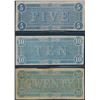 Image 2 : CSA 1864 Lot of Five Notes $5 - $10 - $20 - $50 - $100 T-65 to T-69 G - F