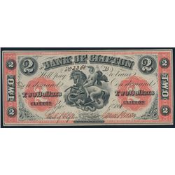 The Bank of Clifton 1861 Fully Engraved Date UNC $2