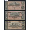 Image 1 : Confederate States of America $5-10-20 1864 Very nice + 1 more $5 poor - Lot of 4