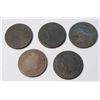 Image 2 : USA 5 pcs. 1808-1811 Large cent AG-2-VG-10 Should be viewed