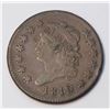Image 2 : USA 1 pc. Large Cent 1810 over 9 in strong VF RARE