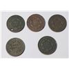 Image 2 : USA 5 Pcs. 1816 Large cent AG-2-VF Should be viewed