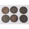Image 1 : USA 6 Pcs. 1817 Large cent AG-2-Fine Should be viewed