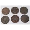 Image 2 : USA 6 Pcs. 1817 Large cent AG-2-Fine Should be viewed