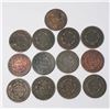 Image 2 : USA 13 Pcs. 1820-1822 Large cent AG-3- VG Should be viewed