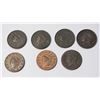 Image 1 : USA 7 Pcs. 1834 Large cent AG-3-VF including Lazy C Check it out