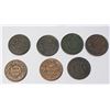 Image 2 : USA 7 Pcs. 1834 Large cent AG-3-VF including Lazy C Check it out