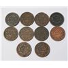 Image 1 : USA 10 Pcs. Large Cents 1840-42 VG-VF Both large and small dates