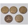 Image 2 : USA 5 Pcs. Flying Eagle Cents 2-1857 & 3-1858 F-EF Should be viewed