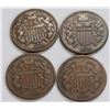 Image 1 : USA Two Cent Pieces 1969 - Lot of Four Coins VG-F