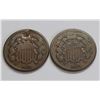Image 1 : USA Two Cent Pieces 1971 - Two Coins AG - G