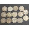 Image 1 : USA - Lot of Twelve Different Silver 3c Pieces 1851 - 1862 + 2 Extra 1853