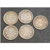 Image 2 : USA - Lot of Five Better Liberty Seated Half Dimes 1857 - 1862 See Description