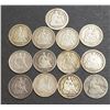 Image 1 : USA - Lot of Thirteen Different Liberty Seated Half Dimes 1857 - 1873