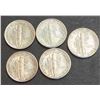 Image 2 : USA - Lot of Five Better Mercury Dimes Choice - Gem UNC See Description