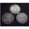 Image 1 : USA Capped Bust Half Dollars, Lot of Three Pieces : 1826, 1827, 1828.