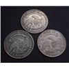 Image 2 : USA Capped Bust Half Dollars, Lot of Three Pieces : 1826, 1827, 1828.