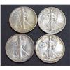 Image 1 : USA Lot of Four Better Walking Liberty Half Dollars - See Description