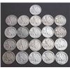 Image 2 : USA Lot of 21 Different Walking Liberty Half Dollars 1917 - 1947 Circulated Coins