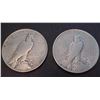 Image 2 : USA Lot of Two Silver Peace Dollars, 1934s and 1935,