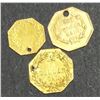 Image 2 : USA - Original California Gold - Lot of 3, pierced 1/4 Doll. 1880; 1/2 D. 1872 2x