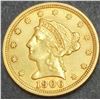 Image 1 : USA 1906 2 1/2 Dollars Gold Coin Quarter Eagle Unc details.