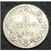 Image 1 : NEWFOUNDLAND - Five Cents 1873H The Key Date A Decent G-4