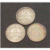 Image 2 : NEWFOUNDLAND - Ten Cents : 1865 - VF, 1876H - VG, 1885 - G