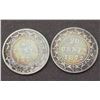 Image 1 : NEWFOUNDLAND - 20 Cents 2 Pcs. 1870 Fine-15 & 1872 H VF-30