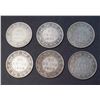 Image 1 : NEWFOUNDLAND - 50 Cent 6 pcs 1894 - 1900 See Description