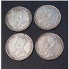Image 1 : NEWFOUNDLAND - 50c. Four Nice Coins. George V - See Description