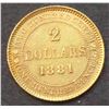 Image 1 : NEWFOUNDLAND - 1881 $2.00 Gold NTD2 EF