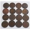 Image 1 : Canada large Cents Victoria 16 Coins, 13 Diff Mixed Grades mostly VF - EF