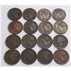 Image 2 : Canada large Cents Victoria 16 Coins, 13 Diff Mixed Grades mostly VF - EF