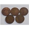 Image 1 : Canada lot of Five Better Small Cents - See Description