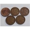 Image 2 : Canada lot of Five Better Small Cents - See Description