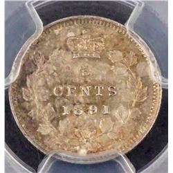 Canada - 1891 5c Certified PCGS MS-63
