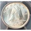 Image 1 : Canada - 10c 1938 Certified PCGS MS64