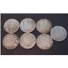 Image 2 : Canada - Lot of Seven Edwardian 50c All Different Generally Low Grade