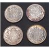 Image 1 : Canada Lot of Four 50c : 1938 EF-40; 1941 (F), 1950 (AU), 1951 ND (MS-63)(IOHO)