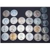 Image 2 : Canada 19 Silver 50c 1950-67 Complete inc. 2 var. each 1952 and 1953 Au-- Unc +