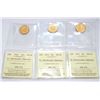 Image 1 : Canada - Set of $5 Gold Coins, Certified ICCS, One Each 1912-13-14