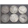 Image 2 : Six Counterfeit USA 50c, - 5 - Barber, 1 - Walking Liberty