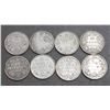 Image 1 : Lot of Eight Counterfeit Canada Victoria 25c