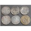 Image 2 : Six Counterfeit Old USA 25c Seated, Barber