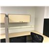 Image 2 : MAPLE L-SHAPED OFFICE DESK WITH OVERHEAD COMPARTMENT, 3 DRAWER PEDESTAL, 2 DRAWER LATERAL FILE &