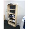 Image 2 : MAPLE L - SHAPED SINGLE PEDESTAL DESK WITH 6' BOOKCASE & 3 DRAWER PEDESTAL