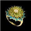 Image 2 : Natural Rare Brazil Apatite & Peridot Ring