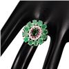 Image 3 : Natural Emerald Ruby & Chrome Diopside Ring